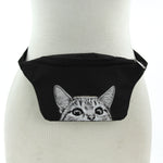 Peeking Cat Fanny in Polyester Material front view