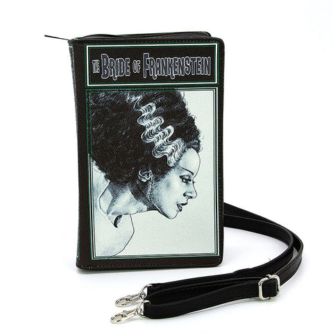 Bride of Frankenstein Book Clutch Bag in Vinyl, front view