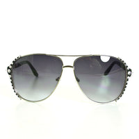 Sunglasses Made with Swarovski Elements, brown color, front view
