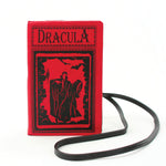 Dracula Book Cross Body Bag in Vinyl, red color, front view